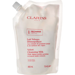 Clarins by Clarins Velvet Cleansing Milk with Alpine Golden Gentian & Lemon Balm Extracts Eco Refill -400ml/13.4OZ for WOMEN