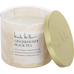 Nicole Miller Ginger Honey Black Tea by Nicole Miller SOY WAX BLEND CANDLE 14.5 OZ for UNISEX