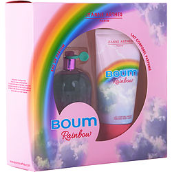 Boum Rainbow by Jeanne Arthes EAU DE PARFUM SPRAY 3.3 OZ & PERFUMED BODY LOTION 5 OZ for WOMEN