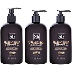 Soapbox by Soapbox Coconut Milk &amp; Sandalwood Liquid Hand Soap (3 pack) -3x354ml/12OZ for UNISEX