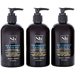 Soapbox by Soapbox Sea Minerals & Blue Iris Gentle Moisture Liquid Hand Soap (3 pack) -3x354ml/12OZ for UNISEX