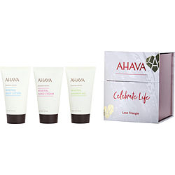 Image of Ahava by AHAVA Celebrate Life Love Triangle Set: Deasea Water Mineral Body Lotion + Hand Cream + Shower Gel -3x40ml/1.3OZ for WOMEN