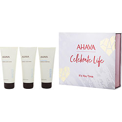 Ahava by AHAVA Celebrate Life It's You Time Set: Deasea Water Mineral Body Lotion + Hand Cream + Shower Gel -3x100ml/3.4OZ for WOMEN