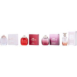 Coach Variety by Coach 4 PIECE MINI VARIETY WITH DREAMS SUNSET &amp; FLORAL &amp; LOVE &amp; WILD ROSE AND ALL ARE EAU DE PARFUM 0.15 OZ MINI for WOMEN