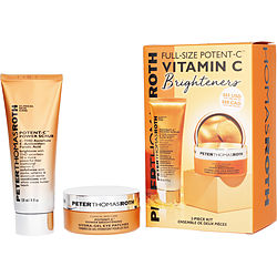 Peter Thomas Roth by Peter Thomas Roth Full-Size Potent-C Vitamin C Brighteners Kit: Power Scrub 120ml + Hydra-Gel Eye Patches 30ct -2pcs for WOMEN