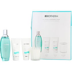 Biotherm Eau Pure by BIOTHERM EDT SPRAY 3.4 OZ &amp; BODY MILK 1.7 OZ &amp; SHOWER GEL 1.7 OZ + CANDLE for WOMEN