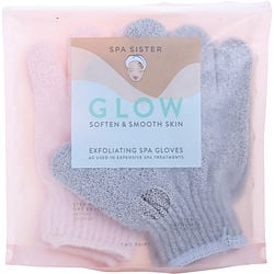 Spa Accessories by Spa Accessories SPA SISTER TWIN EXFOLIATING SPA GLOVES (PINK & GREY) for UNISEX 486546