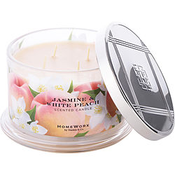 Homeworx Jasmine & White Peach by Slatkin + Co. SCENTED CANDLE 18 OZ for UNISEX