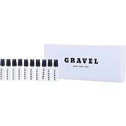 Gravel Variety by Gravel DISCOVERY SET WITH ACROSS THE OCEAN & AMERICAN DREAM & A MAN'S COLOGNE & EVOLUTION & 46TH STREET & HUDSON RIVER NY & HAZEL AND ALL ARE EAU DE PARFUM SPRAY VIALS for UNISEX