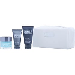 Clinique by Clinique Great Skin For Him Set: Maximum Hydrator 72-H Auto-Replenishing Hydrator 1.7OZ + Charcoal Face Wash 1.7OZ + Face Scrub 1OZ -4pcs+bag for WOMEN