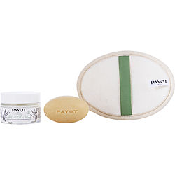 Payot by Payot Herbier Organic Care Ritual Set: Universal Face Cream 50ml + Herbier Nourishing Face and Body Massage Bar 85g + Loofah Glove-3pcs for WOMEN 487974