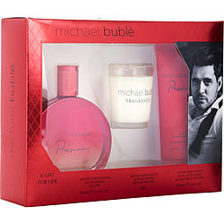 سعر ومواصفات Michael Buble Passion by Michael Buble EAU DE PARFUM SPRAY 3.4 OZ & BODY LOTION 3.4 OZ & CANDLE for WOMEN من متجر FragranceNet.com