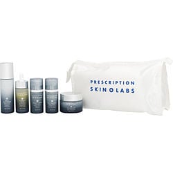 Prescription Skin Labs by Prescription Skin Labs Complete Skincare System: Vitamin C Serum - 30ml/1OZ & Daily Moisturizer - 50ml / 1.7OZ & Eye Lift Serum - 15ml / 0.5OZ & RA + Renewal Eye Cream - 15ml / 0.5OZ & Night Barrier Cream - 50ml / 1.7OZ for UNIS
