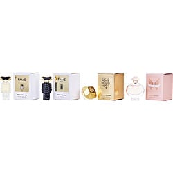 Paco Rabanne Variety by Paco Rabanne 4 PIECE WOMENS MINI VARIETY WITH LADY MILLION & OLYMPEA & FAME & FAME PARFUM AND ALL ARE EAU DE PARFUM MINIS for WOMEN
