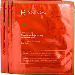 سعر ومواصفات Dr Dennis Gross by Dr. Dennis Gross Vitamin C Lactic Brightening Biocellulose Treatment Mask -4pcs for WOMEN من متجر FragranceNet.com