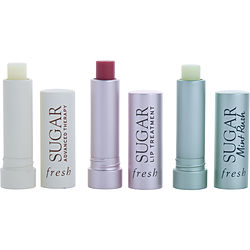 Fresh by Fresh Tint, Mint & Treat Lip Kit: Sugar Rose Tinted Lip Balm + Sugar Mint Rush Freshening Lip Treatment + Sugar Advanced Therapy Treatment Lip Balm -3x2.2g/0.07OZ for WOMEN 492888
