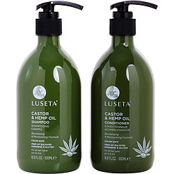 Luseta by Luseta CASTOR & HEMP OIL SHAMPOO AND CONDITIONER SET 16.9 OZ for WOMEN