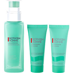 Biotherm by BIOTHERM Homme Aquapower Set: Aquapower Advanced Gel 75ml + Aquapower Cleanser 40ml x 2 -3pcs for MEN 498935