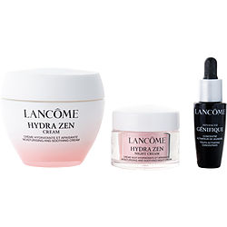 Lancome by Lancome Hydra Zen Skincare Set: Advanced Genifique Youth Concentred 10ml + Moisturising and Soothing Cream 50ml + Night Cream 15ml -3pcs for WOMEN