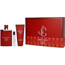 Jimmy Choo Man Extreme by Jimmy Choo EAU DE PARFUM SPRAY 3.4 OZ & SHOWER GEL 3.4 OZ & EAU DE PARFUM SPRAY 0.25 OZ for MEN