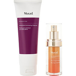 Murad by Murad Revive + Repair With Glow-Up Ingredients Set: AHA/BHA Exfoliating Cleanser 150ml + Vita-C Glycolic Serum 30ml + Cellular Hydration Barrier Repair Cream 7.4ml -3pcs for WOMEN