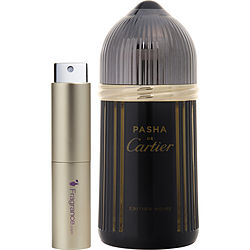 Pasha De Cartier Edition Noire by Cartier EDT SPRAY 0.27 OZ (TRAVEL SPRAY) for MEN