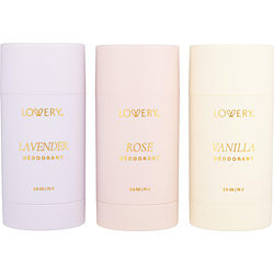 Lovery Variety by Lovery 3 PC DEODORANT STICK SET WITH LAVENDER & ROSE & VANILLA AND ALL ARE 2.6 OZ for UNISEX 501415