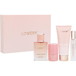 Lovery Floral Dream by Lovery EAU DE PARFUM SPRAY 1.69 OZ & DEODORANT STICK 1.01 OZ & BODY LOTION 3.38 OZ & EAU DE PARFUM SPRAY MINI for UNISEX 501435