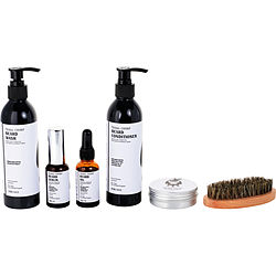 Tribal Chimp by Tribal Chimp BEARD CARE KIT: BEARD CONDITIONER 8.8 OZ & BEARD WASH 8.8 OZ & BEARD OIL 1 OZ & BEARD SERUM & 1 OZ & BEARD BALM 2 OZ & BEARD BRUSH for MEN