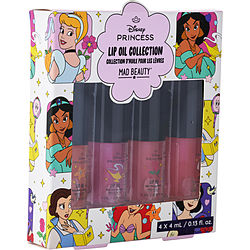 Mad Beauty by Mad Beauty Disney Princess Lip Oil Collection: Apple + Cherry + Strawberry + Vanilla -4x4ml/0.13OZ for WOMEN