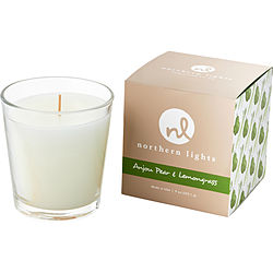 Anjou Pear & Lemongrass by Northern Lights WHITE CANDLE 9 OZ for UNISEX 502386