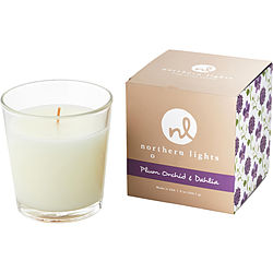 Plum Orchid & Dahlia by Northern Lights WHITE CANDLE 9 OZ for UNISEX 502388