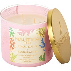 Nautica Coral Lotus Sandalwood by Nautica SCENTED CANDLE 14.5 OZ for UNISEX