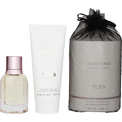 Tumi Renaissance by Tumi EXTRAIT DE PARFUM SPRAY 2 OZ & BODY MILK 6.8 OZ (EXPERIENCE COLLECTION) for WOMEN