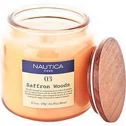 Nautica 03 Saffron Woods by Nautica CANDLE 15.5 OZ for WOMEN