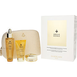 Guerlain by Guerlain Abeille Royale Skincare Set: Abeille Royale Youth Watery Oil Serum 1.69OZ + Honey Treatment Day Cream 0.5OZ + Cleanser 1.35OZ -3pcs + Pouch for WOMEN