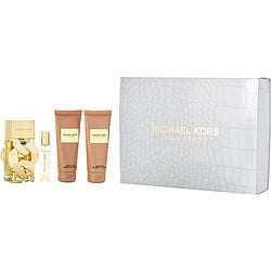 Michael Kors Pour Femme by Michael Kors DE PARFUM SPRAY 3.4 OZ & BODY LOTION 3.4 OZ & SHOWER GEL 3.4 OZ & EAU DE PARFUM SPRAY 0.34 OZ MINI for WOMEN
