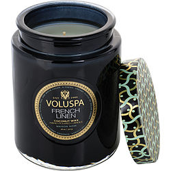 Voluspa French Linen by VOLUSPA LARGE JAR CANDLE 18 OZ for UNISEX