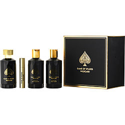 Jo Milano Game Of Spades Wildcard by Jo Milano PARFUM SPRAY 3.4 OZ & BODY CLEANSER 6.8 OZ & BODY CREAM 6.8 OZ & REFILLABLE SPRAY 0.27 OZ MINI for UNISEX