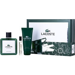 Lacoste by Lacoste EAU DE PARFUM SPRAY 3.3 OZ & SHOWER GEL 3.4 OZ & EAU DE PARFUM SPRAY 0.25 OZ MINI for MEN Lacoste by Lacoste EAU DE PARFUM SPRAY 3.3 OZ & SHOWER GEL 3.4 OZ & EAU DE PARFUM SPRAY 0.25 OZ MINI for MEN