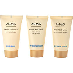Ahava by AHAVA Dare To Glow The Minerals Trio: Mineral Body Lotion + Mineral Hand Cream + Mineral Shower Gel -3x40ml/1.3OZ for WOMEN
