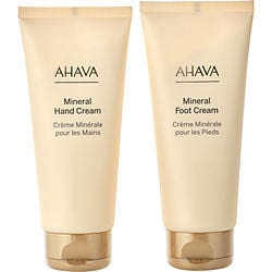 Ahava by AHAVA Dare To Glow Smooth Moves Duo: Mineral Hand Cream + Mineral Foot Cream -2x100ml/3.4OZ for WOMEN