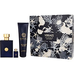 Versace Dylan Blue by Gianni Versace EDT SPRAY 3.4 OZ & SHOWER GEL 5 OZ & EDT SPRAY 0.16 OZ MINI for MEN