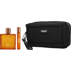 Versace Eros Najim by Gianni Versace PARFUM SPRAY 3.4 OZ & PARFUM SPRAY 0.34 OZ & BAG for MEN