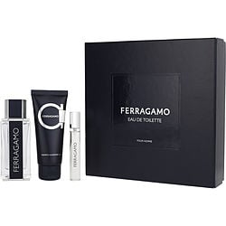 Ferragamo by Salvatore Ferragamo EDT SPRAY 3.4 OZ & SHAMPOO AND SHOWER GEL 3.4 OZ & EDT SPRAY 0.5 OZ MINI for MEN