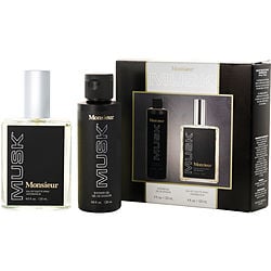 Monsieur Musk by Dana EDT SPRAY 4 OZ &amp; SHOWER GEL 4 OZ for MEN