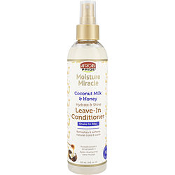 African Pride by AFRICAN PRIDE AFRICAN PRIDE MOISTURE MIRACLE LEAVE IN CONDITIONER SPRAY WITH COCONUT MILK AND HONEY 8 OZ for UNISEX