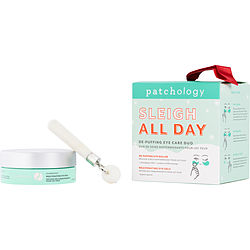 Patchology by Patchology Sleigh All Day De-Puffing Eye Care Duo: Rejuvenating Eye Gels 15 pair + De-Puffing White Jade Eye Roller -2pcs for WOMEN