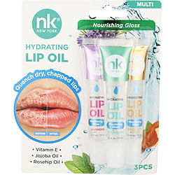 Nicka K by Nicka K Hydrating Lip Oil Nourishing Gloss Multi: Brazil Nut Butter + Lavender + Spearmint -3x15ml/0.5OZ for WOMEN Nicka K by Nicka K Hydrating Lip Oil Nourishing Gloss Multi: Brazil Nut Butter + Lavender + Spearmint -3x15ml/0.5OZ for WOMEN