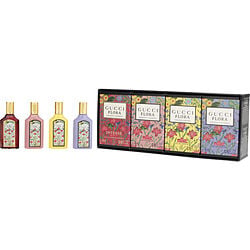 Gucci Variety by Gucci 4 PIECE FLORA SET WITH GORGEOUS GARDENIA & GORGEOUS MAGNOLIA & GORGEOUS GARDENIA INTENSE & GORGEOUS ORCHID AND ALL ARE EAU DE PARFUM SPRAY 0.16 OZ MINIS for WOMEN